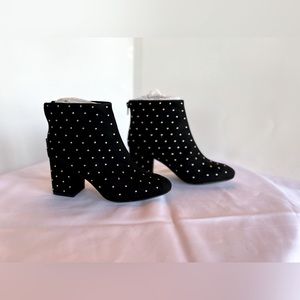 NWOT LOFT Black Suede Booties